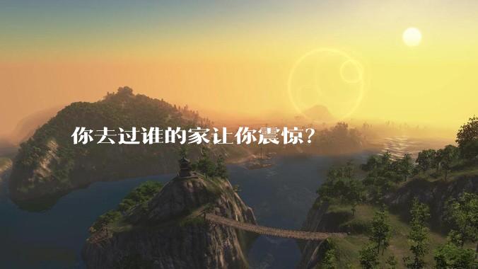 你去过谁的家让你震惊？